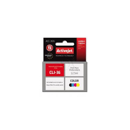 Cartuccia d'inchiostro activejet acc-36n per canon pgi-36