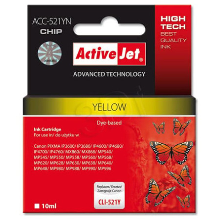 Cartuccia d'inchiostro activejet acc-521yn (acc-521y)