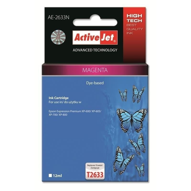 Cartuccia activejet ae-2633n per epson 26 t2633 12ml magenta