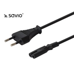 Cavo alimentazione savio (2-pin - euro 3 m black color) [cl-105]