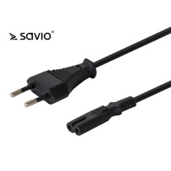 Cavo alimentazione savio (2-pin f - euro m 1 2 m black color)