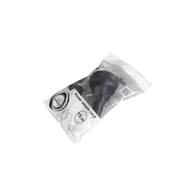 Adattatore cavo alimentazione gembird c14 m/f 0.15m nero [pc-sfc14m-01]
