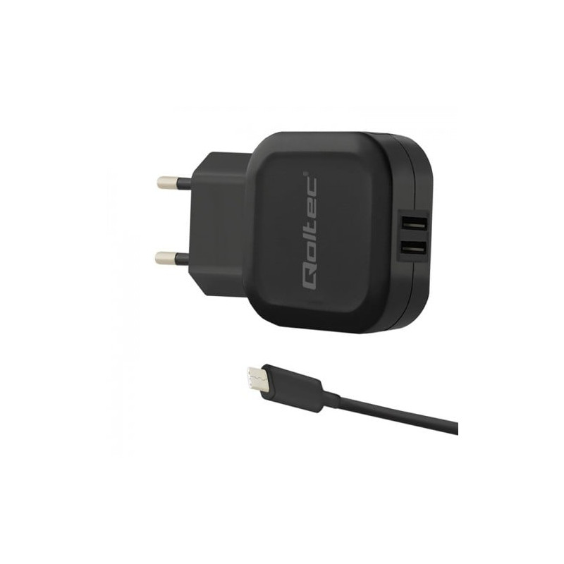 Alimentatore da rete qoltec 3400ma 17w usb typoc 1m nero [50188]