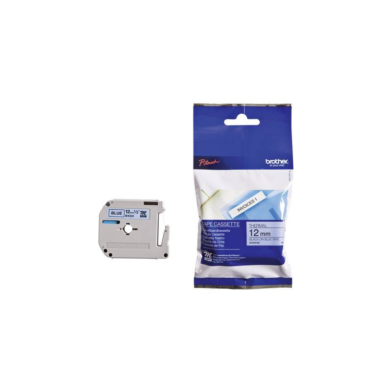 Cassetta nastro brother m-k531 colore nastro: blu colore carattere:nero