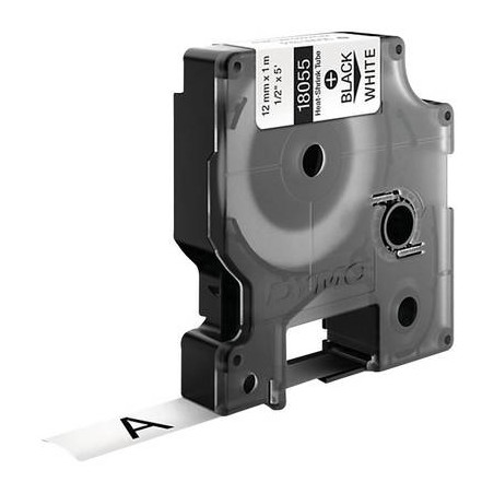 Tubo termoretraibile dymo 18055 poliolefina colore nastro: bianco