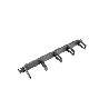 Pannello passacavi lanberg ak-1202-b per rack 19" [ak-1202-b]