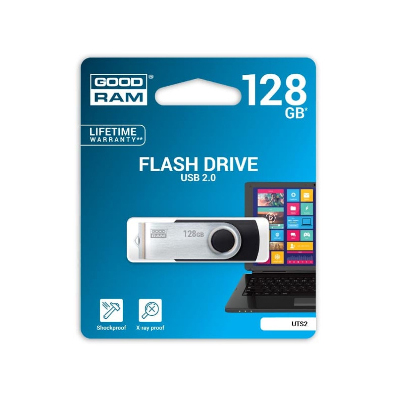 Pen drive 128gb goodram usb2.0 nero [uts2-1280k0r11]