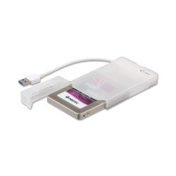 Box hdd i-tec mysafe usb 3.0 ea sy sata i/ii/iii hdd ss bianco/trasparente