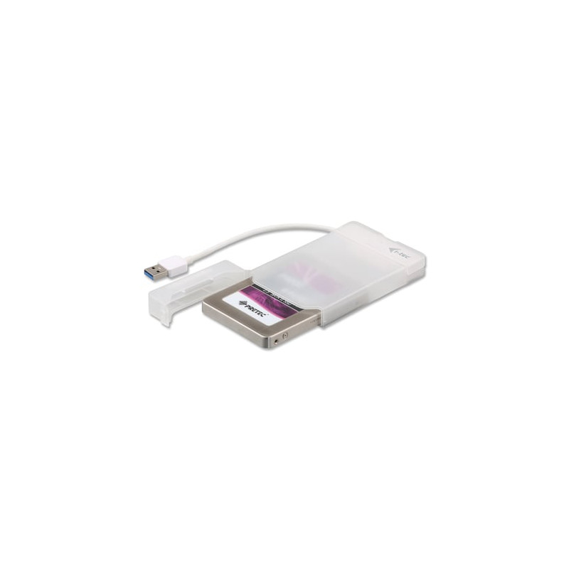 Box hdd i-tec mysafe usb 3.0 ea sy sata i/ii/iii hdd ss bianco/trasparente