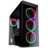 Case kolink horizon rgb, vetro temprato - nero
