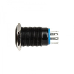 Pulsante dimastech 16mm - blackline - giallo