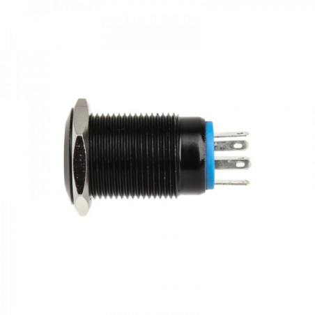 Pulsante dimastech 16mm - blackline - giallo