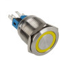 Pulsante dimastech 22mm - silverline - giallo