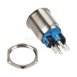 Pulsante dimastech 22mm - silverline - arancione