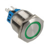 Pulsante dimastech 25mm - silverline - verde
