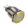Pulsante dimastech 22mm - silverline - giallo