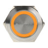 Pulsante dimastech 25mm - silverline - arancione