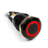 Pulsante impactics 19mm, ip65, rosso led - nero