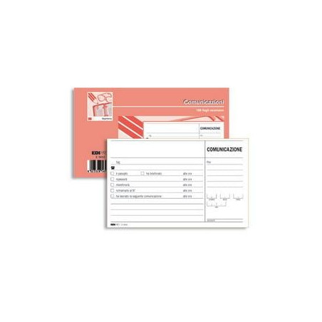 Blocco comunicazioni telefoniche edipro 100 fogli uso mano 9,9x17