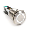 Pulsante impactics 19mm, ip67, weiÃ?e led - silver