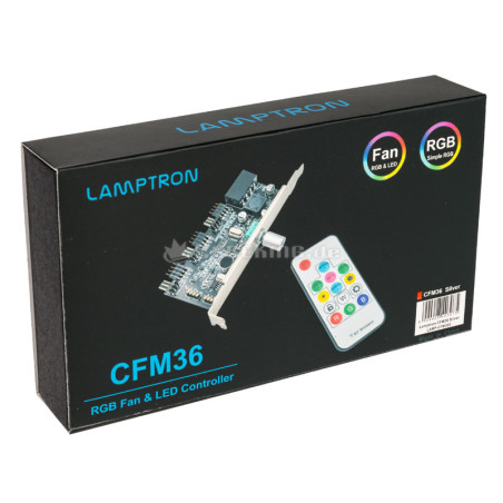 Controller ventola lamptron cfp30 led rgb slot pci nero