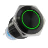 Pulsante lamptron 19mm - blackline - verde