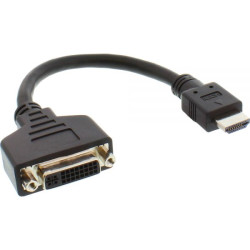 Cavo adattatore inline hdmi a dvi 0,2m nero [17670i]