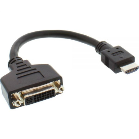 Cavo adattatore inline hdmi a dvi 0,2m nero [17670i]