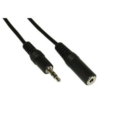Cavo audio inline, 3,5mm martinetto m/f stereo - 1m