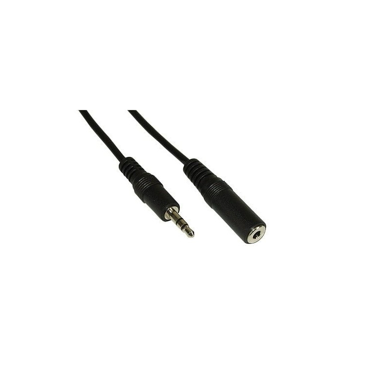 Cavo audio inline, 3,5mm martinetto m/f stereo - 1m