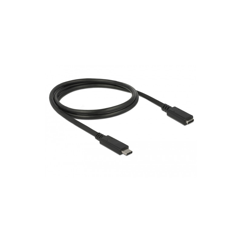 Cavo delock 85533 usb-c/usb-c 1m m/f nero