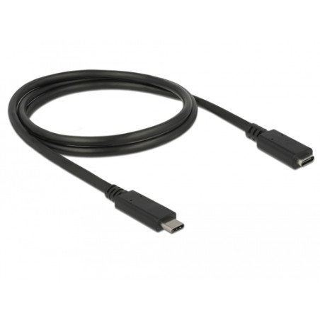 Cavo delock 85533 usb-c/usb-c 1m m/f nero
