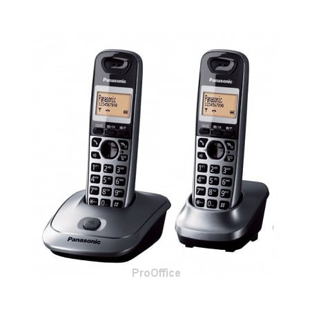 Telefono ip panasonic 2p grigio [kx-tg2512pdt]
