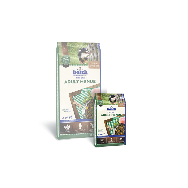 Cibo per cani karma bosch adult menue 3kg [4015598013642]