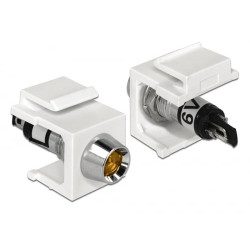 Delock 86449, keystone led, nero, acciaio inossidabile, bianco, giallo