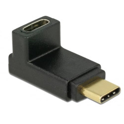 Adattatore delock 65914 usb-c a usb-c m/f anglato nero [65914]