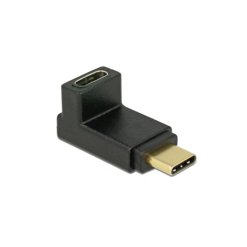 Adattatore delock 65914 usb-c a usb-c m/f anglato nero [65914]