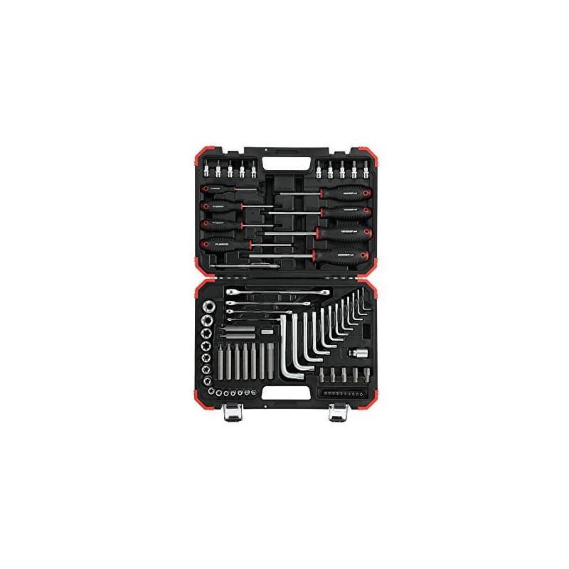 Setdi utensili per cacciaviti gedore 1/4+1/2 75pz nero/rosso [3301575]
