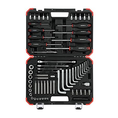 Setdi utensili per cacciaviti gedore 1/4+1/2 75pz nero/rosso [3301575]