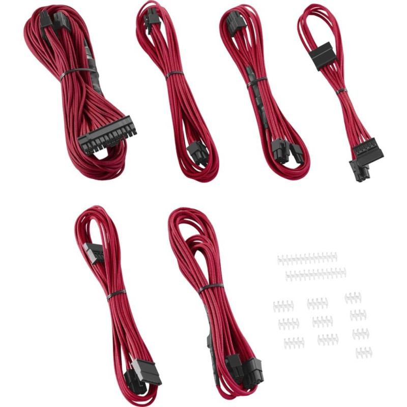 Set cavi cablemod c-series modflex essentials rmi/rmx rosso [cm-csr-ekit-kr-r]