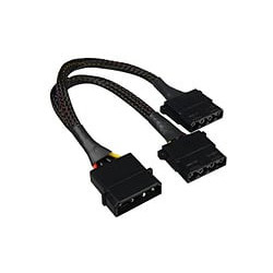 Cavo alimentazione interna sharkoon 4p molex a 2x 4p molex m/f 15cm