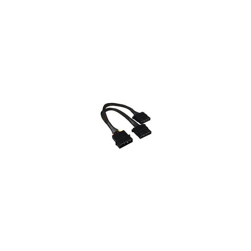 cavo alimentazione interna sharkoon 4p molex a 2x 4p molex m/f 15cm