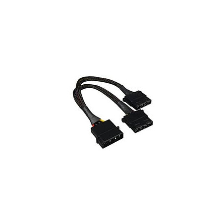cavo alimentazione interna sharkoon 4p molex a 2x 4p molex m/f 15cm