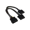 cavo alimentazione interna sharkoon 4p molex a 2x 4p molex m/f 15cm