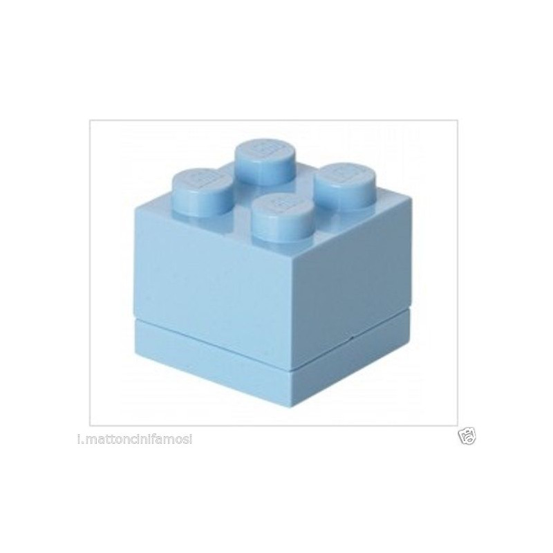 Contenitore mini a mattoncino lego azzurro [40111736]