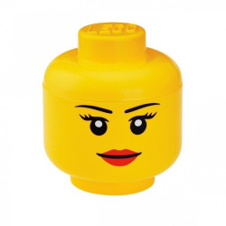Contenitore testa lego ragazza 2l giallo [40311725]