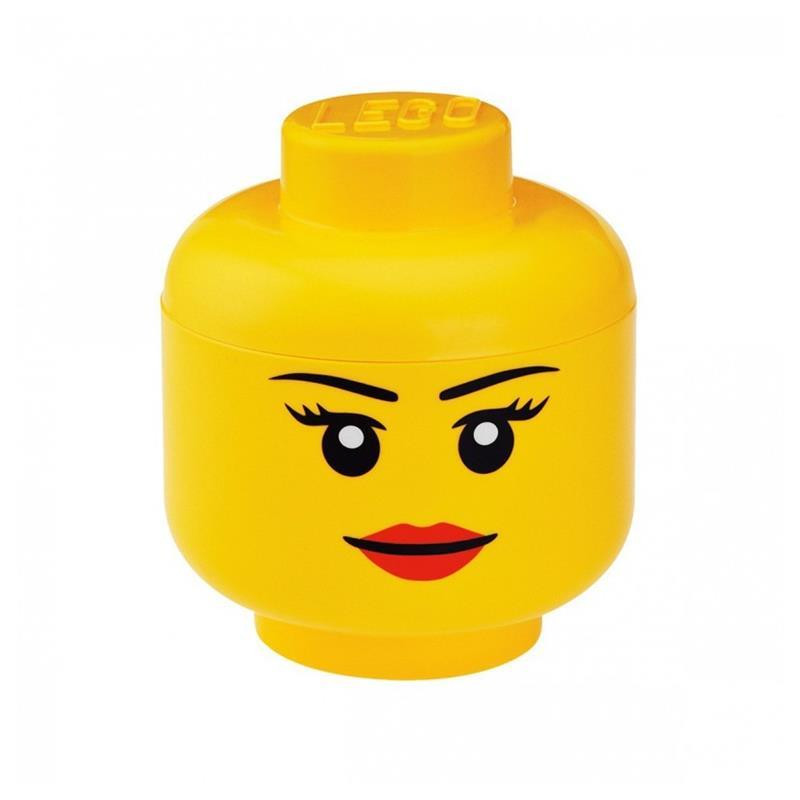 Contenitore testa lego ragazza 2l giallo [40311725]