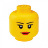 Contenitore testa lego ragazza 2l giallo [40311725]