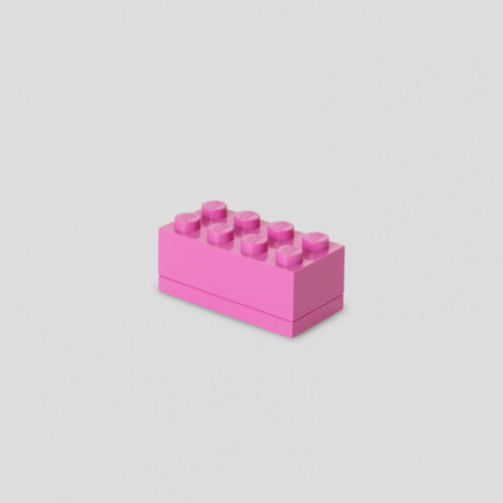 Contenitore a mattoncino lego mini box con 8 inserti (viola brillante)
