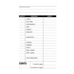 Blocco conto ristorante edipro con dettaglio voci 100 fogli uso mano